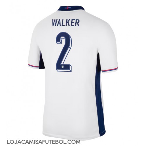 Camisa de Futebol Inglaterra Kyle Walker #2 Equipamento Principal Europeu 2024 Manga Curta